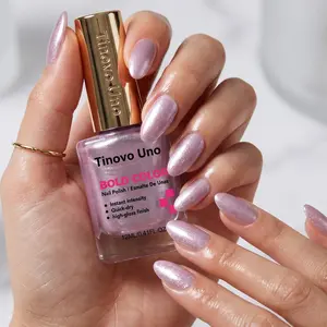 Tinovo Uno Shimmering Lavender Nail Polish—Quick-drying, with a brilliant shine and long-lasting wear; alcohol-free formula; for adults