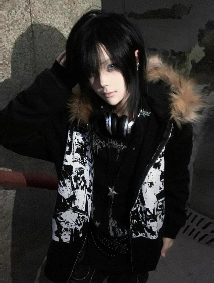 Harajuku Fur Patchwork Hooded Hoodies Men and Women Y2k Aesthetic Loose Pocket Streetwear Hoody Grunge Zipper Casual Sweatshirts