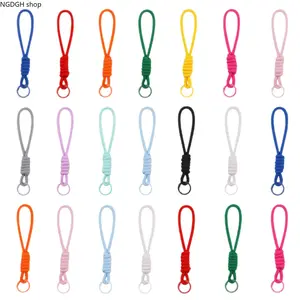 Adjustable Wrist Strap - Braided Rope Keychain Lanyard, Soft Comfortable Hand Strap, Trendy Minimalist Fashion Accessory for Women Men