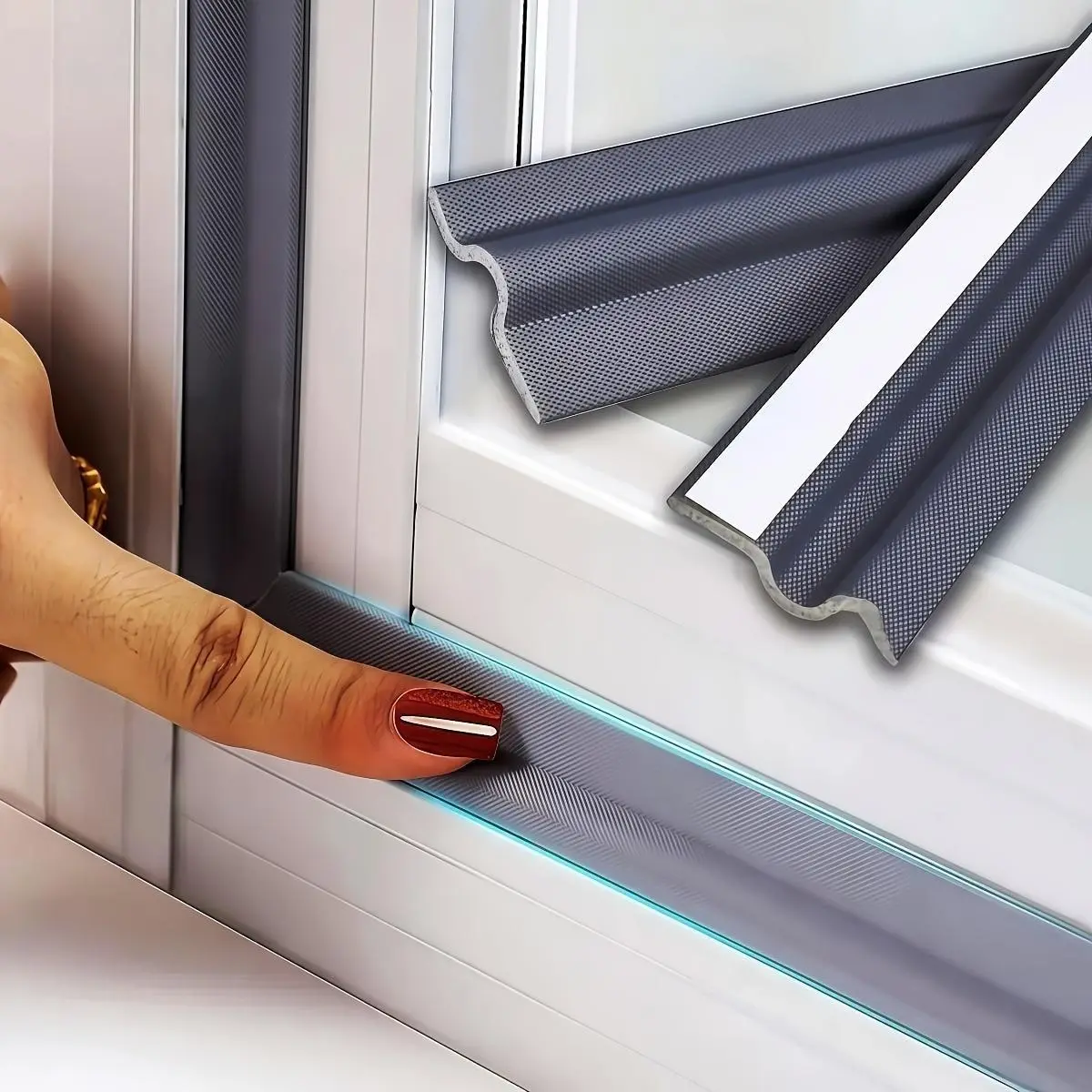 Yitape 5m Self-Adhesive Window Seal Strip, Thick Foam Soundproofing Weatherstrip, Bug Proof Waterproof Noise Reduction for Home Bedroom Windows