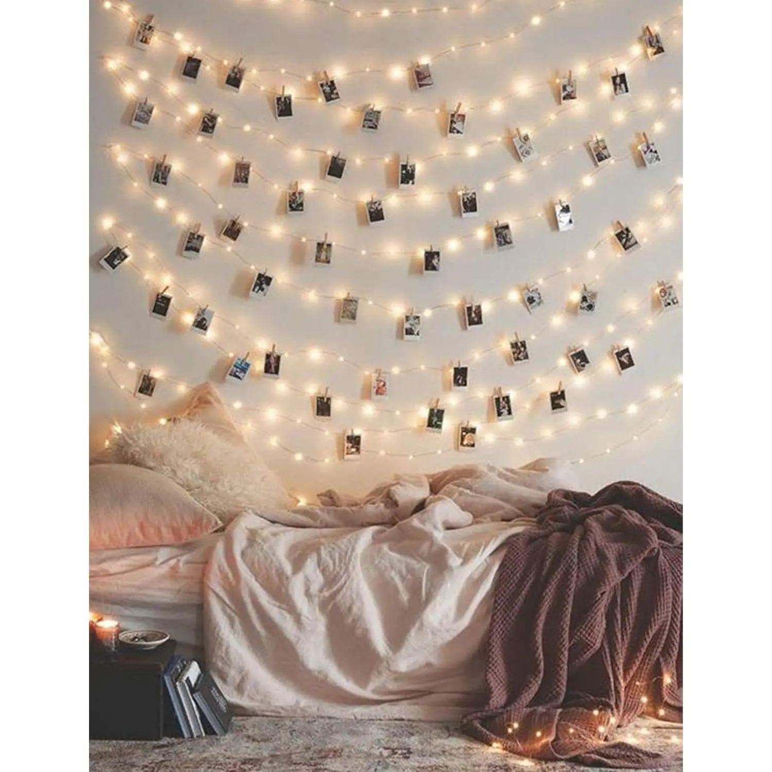 Photo Clip String Lights 17Ft - 50 LED Fairy String Lights with 50 Clear Clips for Hanging Pictures, Photo String Lights with Clips - Perfect Dorm Bedroom Wall Decor Wedding Decorationsfidget toys