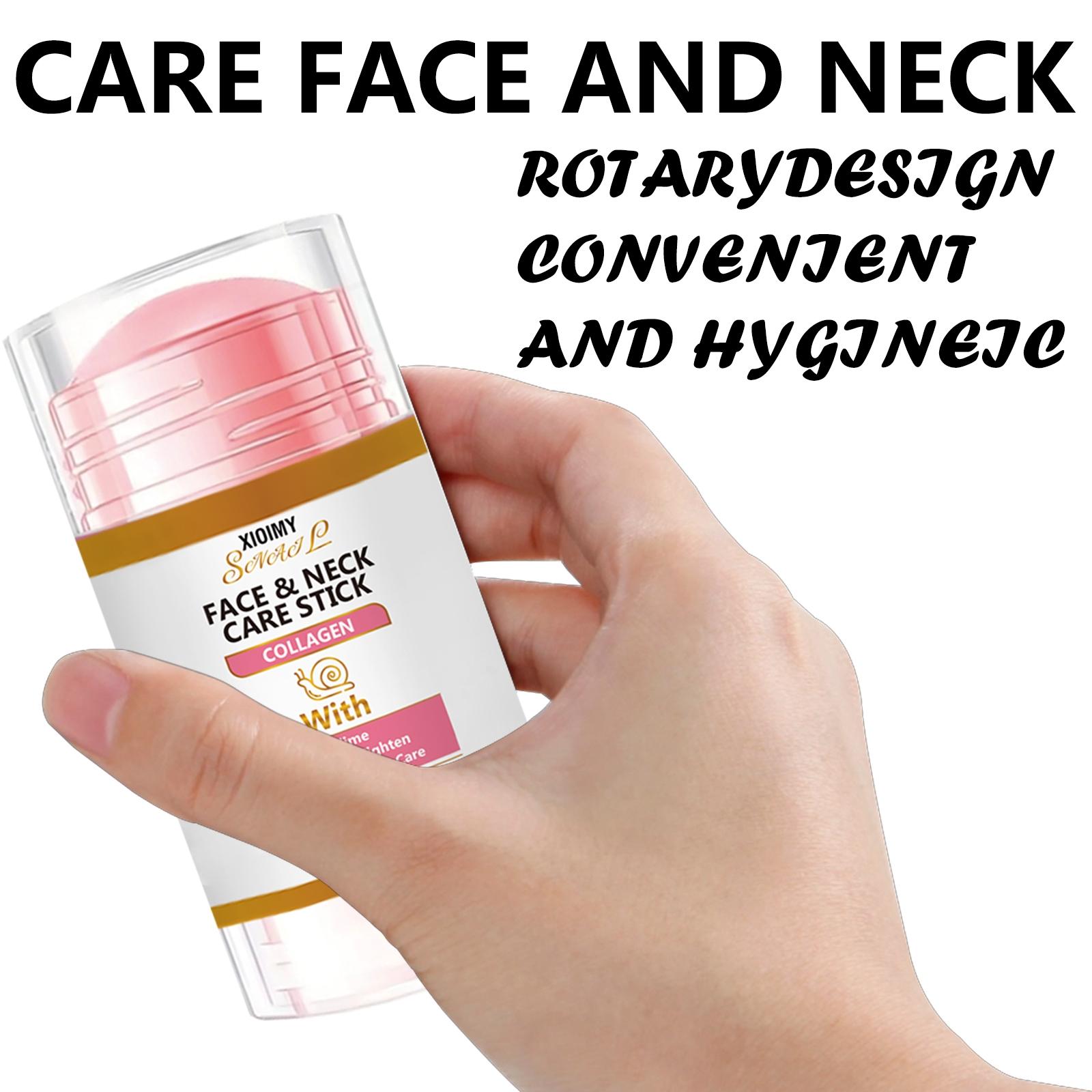 Snail & Collagen Neck & Face Care Stick, Firming Smooth Moisturizing Lifting Cream Moisturizer, Tightening Hydrating Skin, Skincare Treatment Moisture