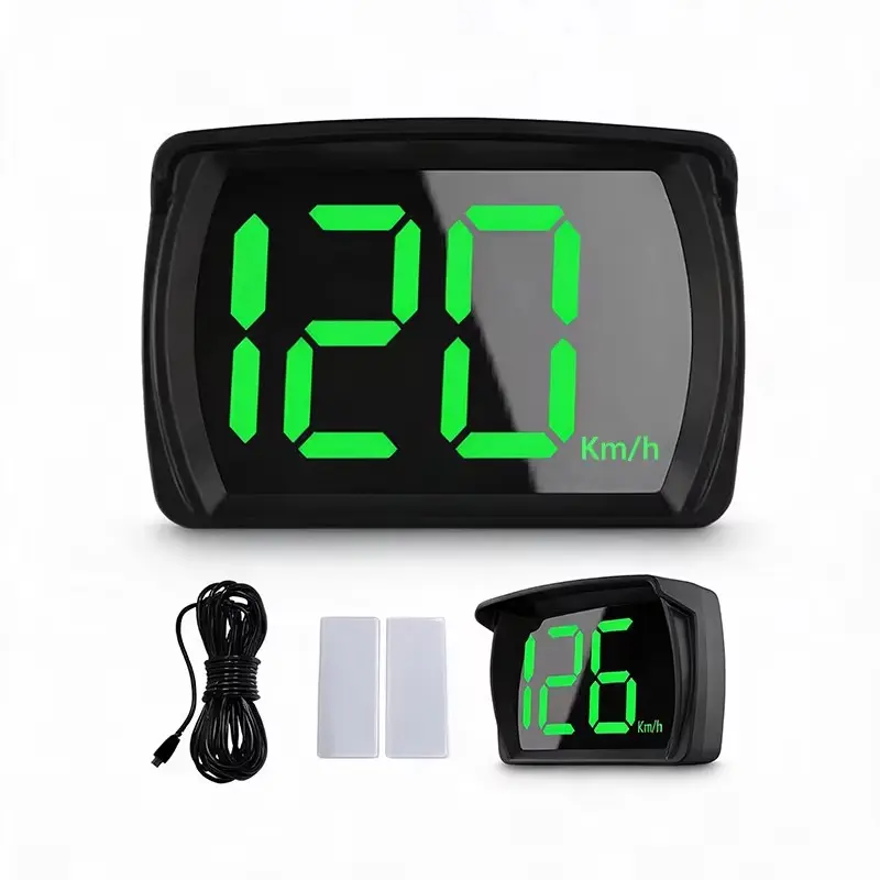 GPS Beidou Hud Head-Up Display, Car Speedometer Km/h, LED Digital Screen, Plug and Play, Compatible with All Vehicles
