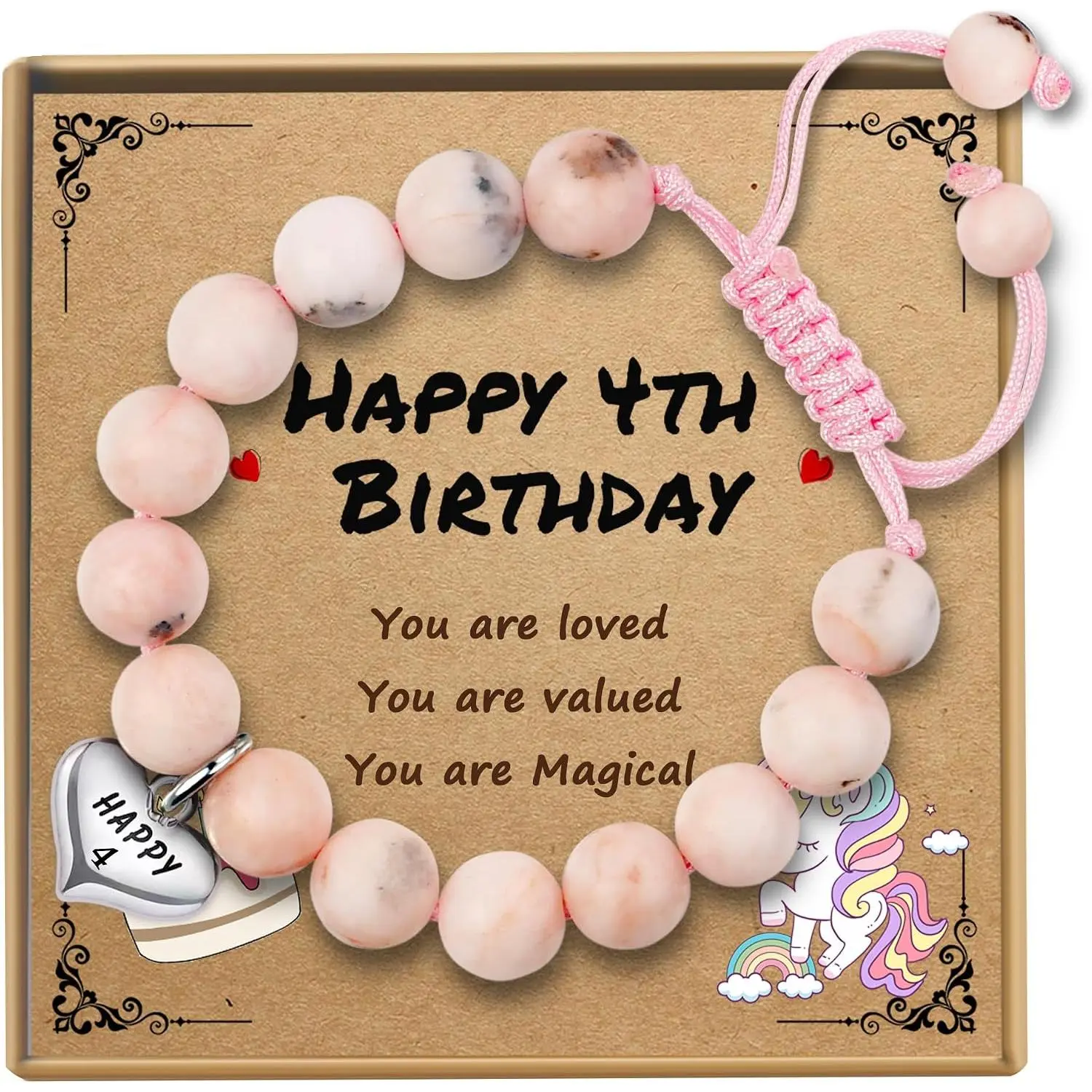 Birthday Gifts for Girls, Beaded Bracelets as 1/2 1 2  6 7 8 9 10 11 12 13 14 15 16 Year Old Birthday , Adjustable / Bracelet as Happy Birthday Gifts for Daughter