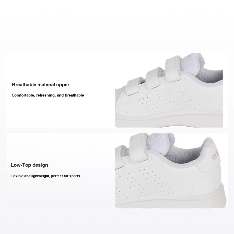 adidas Advantage Cf C Comfortable Durable Breathable Low-Top Kids Sneakers IG2517