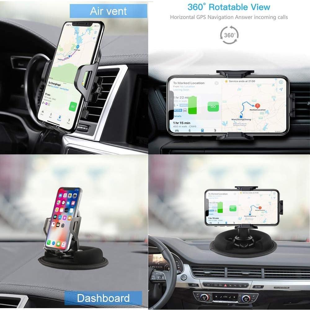 Cell Phone  Mount,Dashboard Beanbag Friction Mount,2 in 1 Dashboard Mount and  Air Vent Holder,for  Android and Other Smartphones