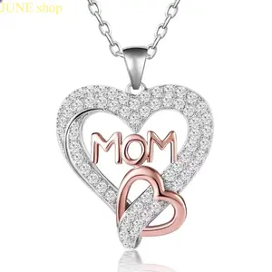 Love Heart Pendant Necklace, Exquisite Wearable Jewelry For Mom, Thoughtful Present For Mother’s Day Celebration, Family Birthday Gatherings And Various Important Formal Special Occasions