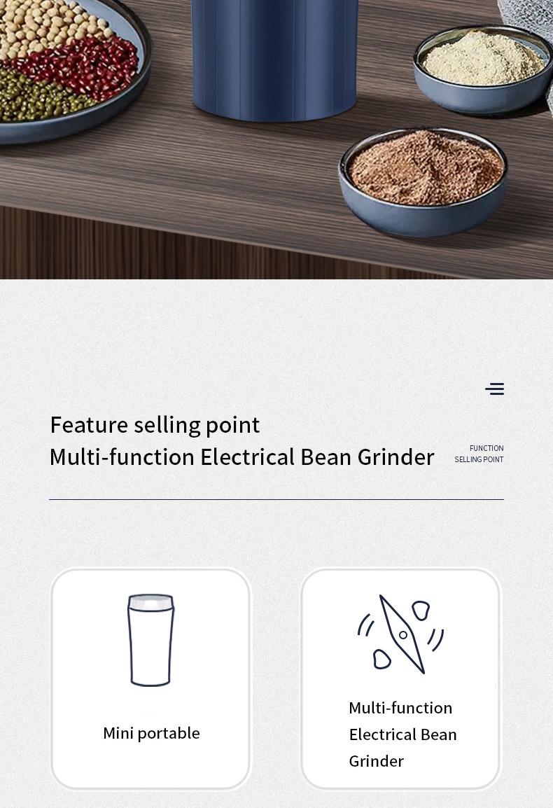300W Electric Coffee Grinder for Fast Grinding—Perfect for Beans, Spices, Nuts & More. Compact and Portable, This Ultra-fine Powder Grinder Doubles As A Food Processor and Mixer for All Your Kitchen Needs. Multi-Function Grinding Tlools