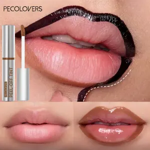 1PC Peel-Off Matte Lip Gloss - Moisturizing, Waterproof, Long-Lasting Tear-Off Lip Tint in Sexy Red Brown Shades for All Light Beige Types