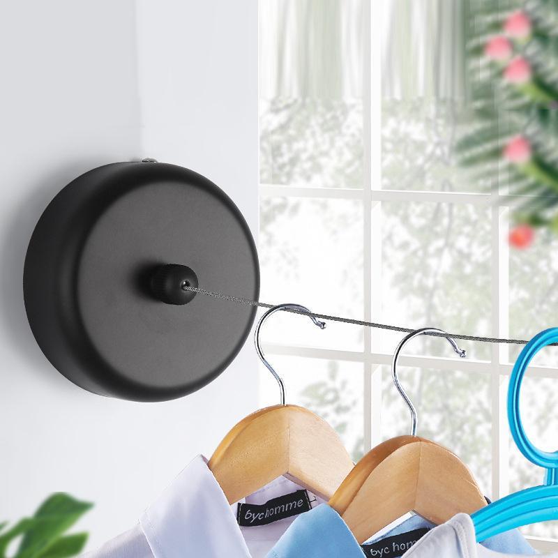 Stainless Steel Washing Line, 1 Count Wall Mounted Retractable Clothes Line, Indoor & Outdoor Clothes Line, Laundry Tools & Accessories