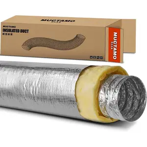 4 Inch 25 Feet R4.2 Insulated Flexible Duct | High-Efficiency Thermal Insulation | Suitable for Heating & Cooling
