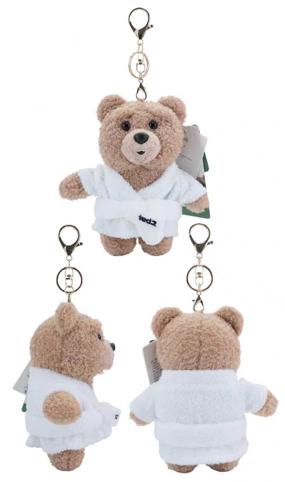 Ted2 Plush Keyring Kawaii Teddy Bear Plush Anime Hobby Stuffed Toy Keychain Bag Pendant Dolls Christmas Birthday Gifts