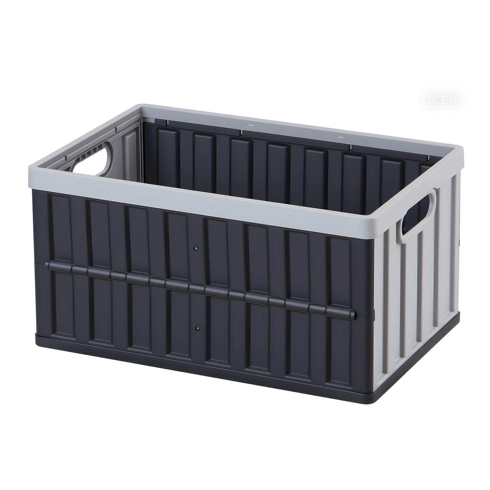 VEVOR Plastic Collapsible Storage Bins with Lids, 65L 3 Packs, Stackable Folding Storage Crates with Handles, Holds 84 lbs Per Bin, Heavy Duty Containers, Space-Saving Baskets, for Home Organizing