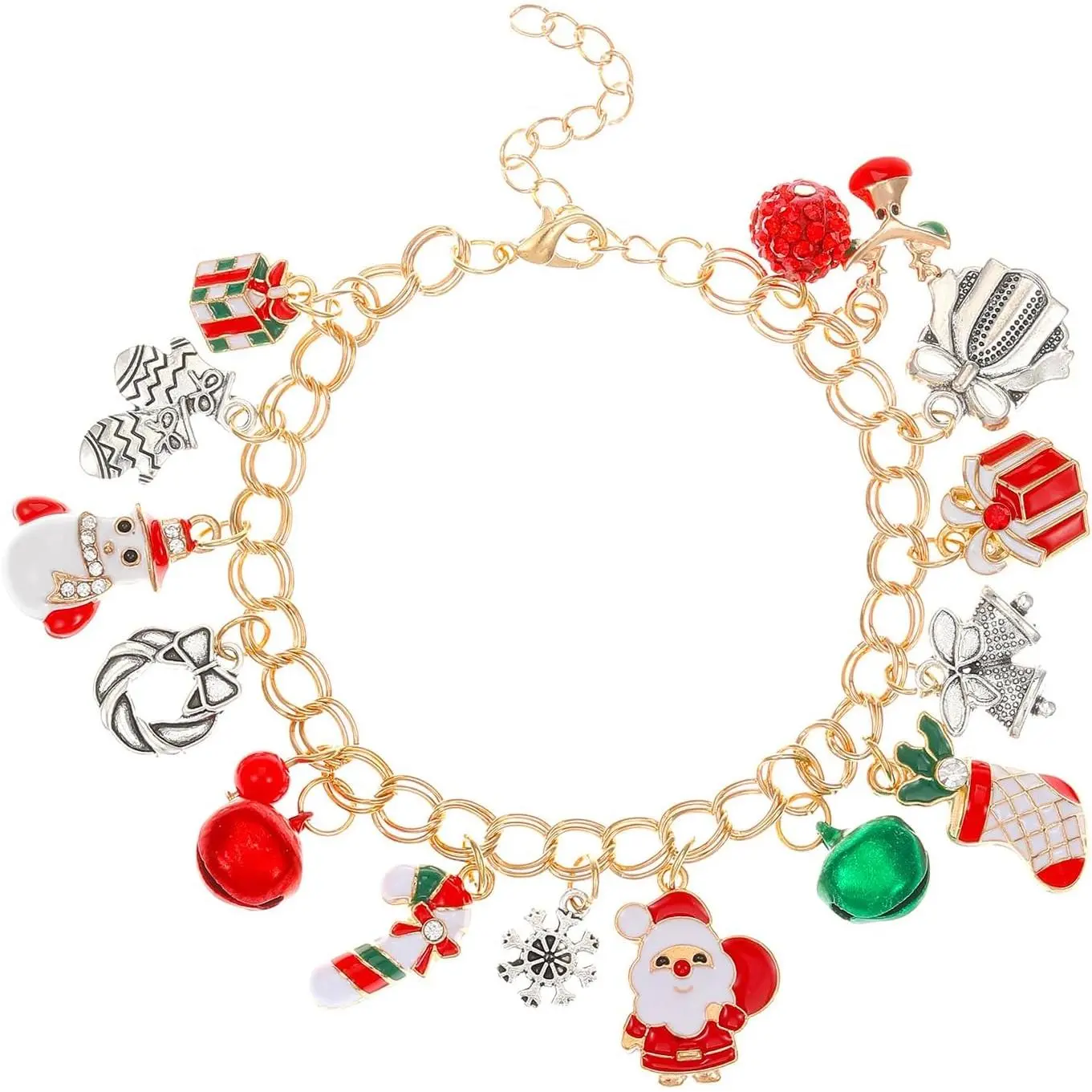 Christmas Bracelet for Women Christmas Tree Ball Pendant  Chain Bracelet Holiday Christmas   for Women Christmas Birthday Gifts Christmas Stocking