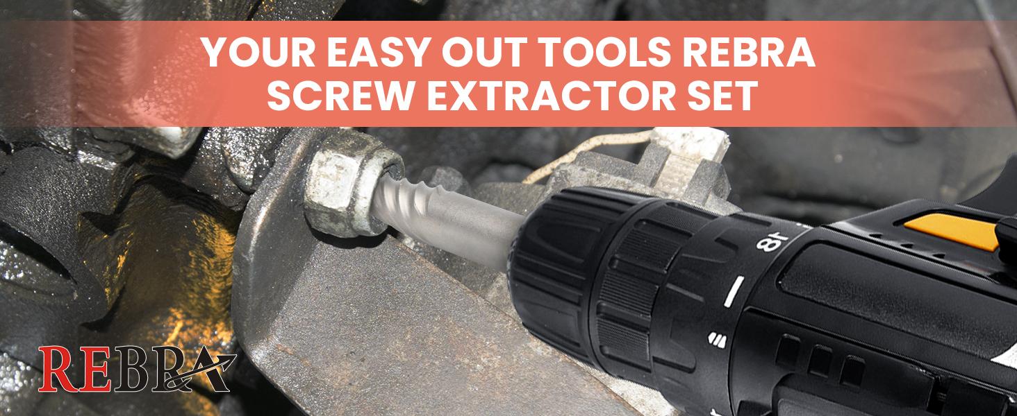 Optimized Screw Extractor and Left-Hand Drill Bit Kit, Broken Bolt Remover Reverse Cobalt HSS Steel Drill Set, Stripped Rounded-Off Damaged Bolts Removal Tool, 14-Piece Easy Out Kit for Screws & Studs, Durable Reusable Extraction Solution hand tool