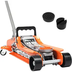 2.5 Ton Steel Floor Jack, Low Profile Hydraulic Racing Floor Jack, Heavy-Duty Racing Floor Jack with Single Piston Lift Pump, Lifting Range 3-3/8" - 14-15/16"