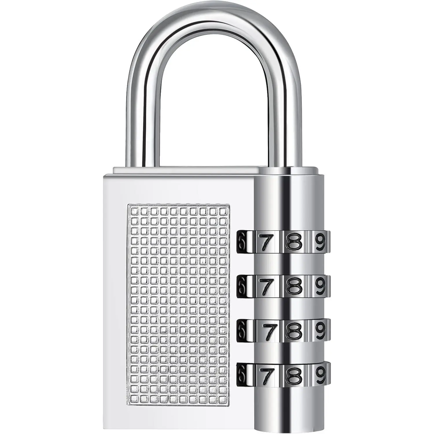 Number Lock, 4 Digit Combination Lock for Gym Locker (Sliver)| for School, Fence, Toolbox, Case,,