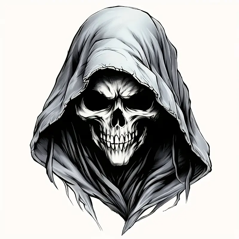 Gothic Horror Skull Car Sticker – Waterproof Durable Bumper Decal for Car Exterior, Motorcycle, Bike, Laptop, Notebook, Mirror, Phone Case, Easy to Apply, Dark Aesthetic, Perfect for Home, School, Party, Street