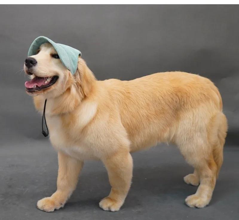 Pet Dog Cap with Ear Holes Adjustable String Dogs Cats Outdoor Peaked Cap Cat Summer Sport Hat For Puppy Small Medium Large Dogs