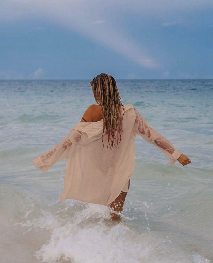 Women's Semi-Sheer Tie-Front Beach Cover Up Shirt - Button-Front Collar Blouse with Pocket for Summer Vacation,#ResortWear & Poolside Outfits, Lightweight, Stylish Bikini Sun Protection Shirt for Women, Available in Multiple Colors