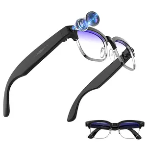 4GB Memory (Build-in)AI Smart Glasses with Camera ,8MP HD Camera , 1080 P Video Recording,Hands-free Call ,AI Real Time Translation,TP Flexible Frame,35 G Lightweight,Sweat-proof