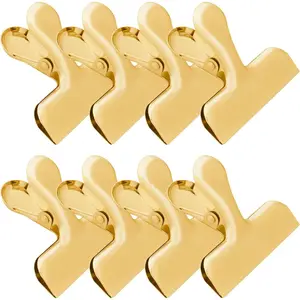 8 count 3 Inch Stainless Steel Chip Clips Bag Clips Large Clips for Food countages,Food Clip Kitchen Clips for Snack,Home&Office Clips for Paper,Strong Metal Chip Snack Clips Heavy Duty