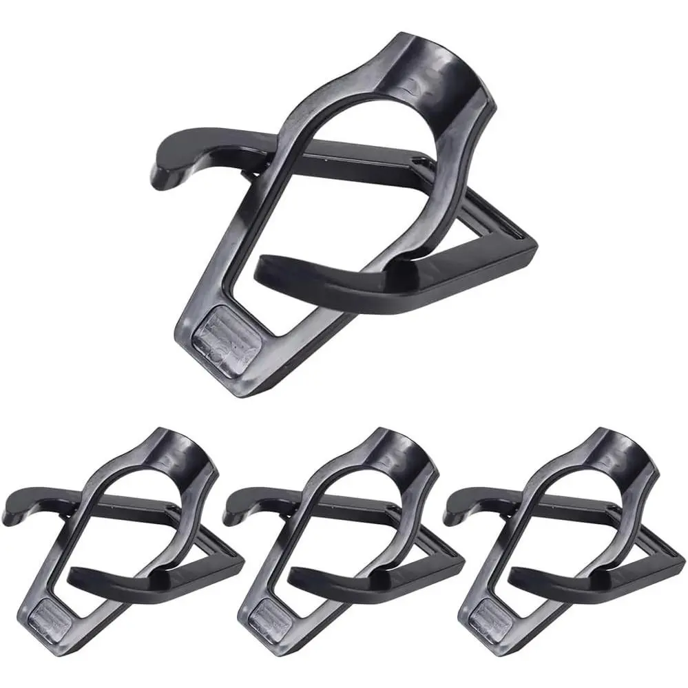 Foldable Pipe Stand 4 Pack – Black Plastic Tobacco Pipe Holder Rack, Lightweight & Portable Pipe Rest for Display or Storage
