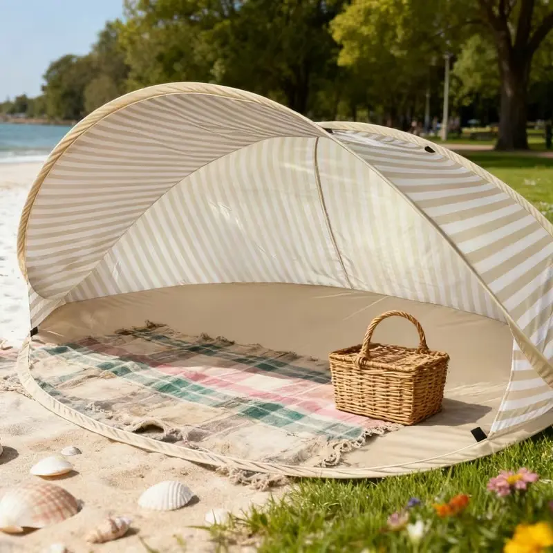 2-Second Pop Up Beach Tent, No Assembly Required, Instant Sun Shade Canopy, Portable 2-Person Quick Open, Lightweight Outdoor Camping Tent, Beach Tent Sun Shelter