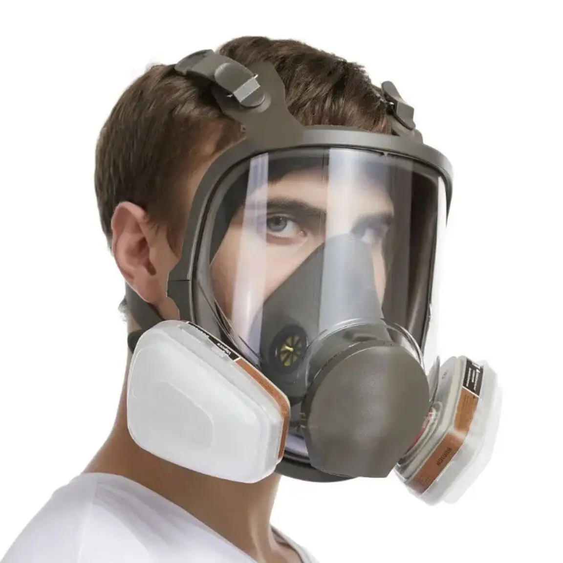 Reusable Respirator Mask Gas Respirator Mask with Filters, Dust Mask for Spray Paint Chemicals Epoxy Resin Full Facepiece Reusable Respirator 6800 Cover Protective Respirator