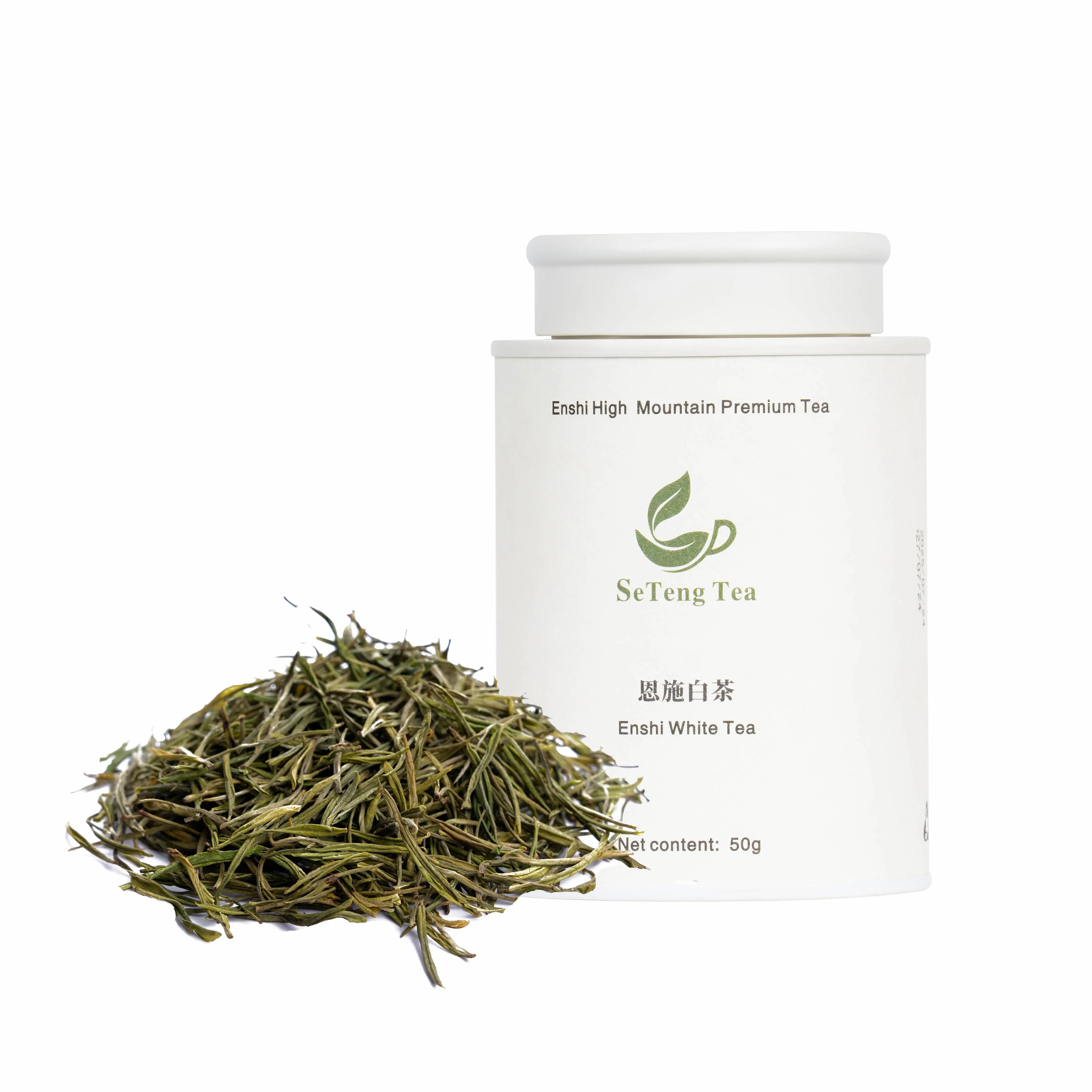 White Tea Loose Leaf, 50g Canister, Chinese White Tea Leaves, Light Floral Aroma, Smooth Mellow Taste, Natural Loose Leaf Tea for Daily Hot Brewing, Iced Tea, Afternoon Tea, Pantry Storage Tin, Loose Tea Gift Pack for Tea Lovers sohochic