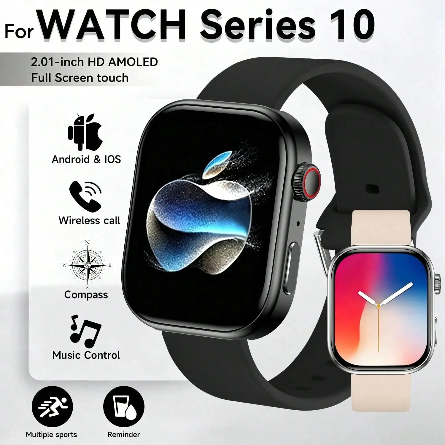 New Full Touch High-Definition Fashion Smart Watch, Supports Wireless Calling Function, Compatible With Android And IOS Phones, Perfect Gift For Women, Digital Smart Watch