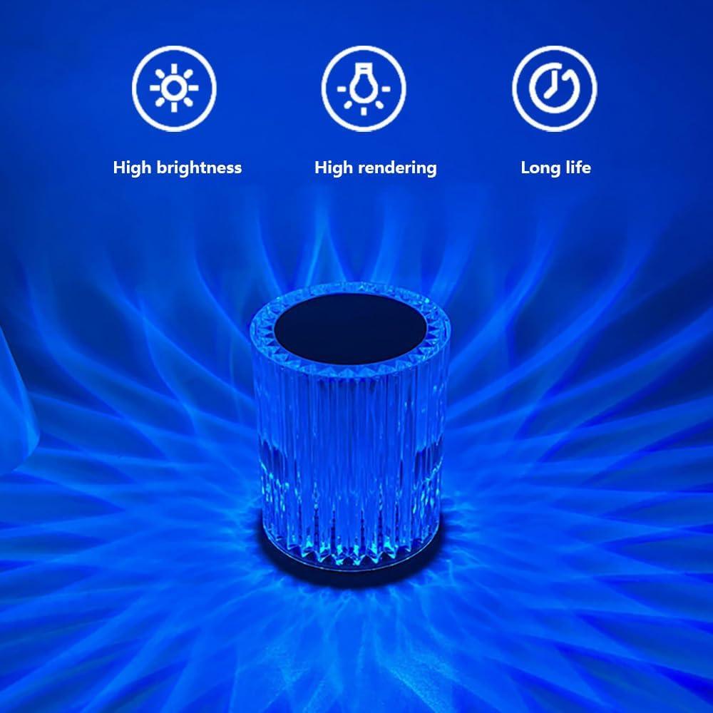 Aesthetic Starburst Crystal Galaxy Lamp - RGB Multi-Color LED Vibe Light, Touch & Remote, for Bedroom, Bathroom, House Party, Room Tour - Viral TikTok Decor Gift