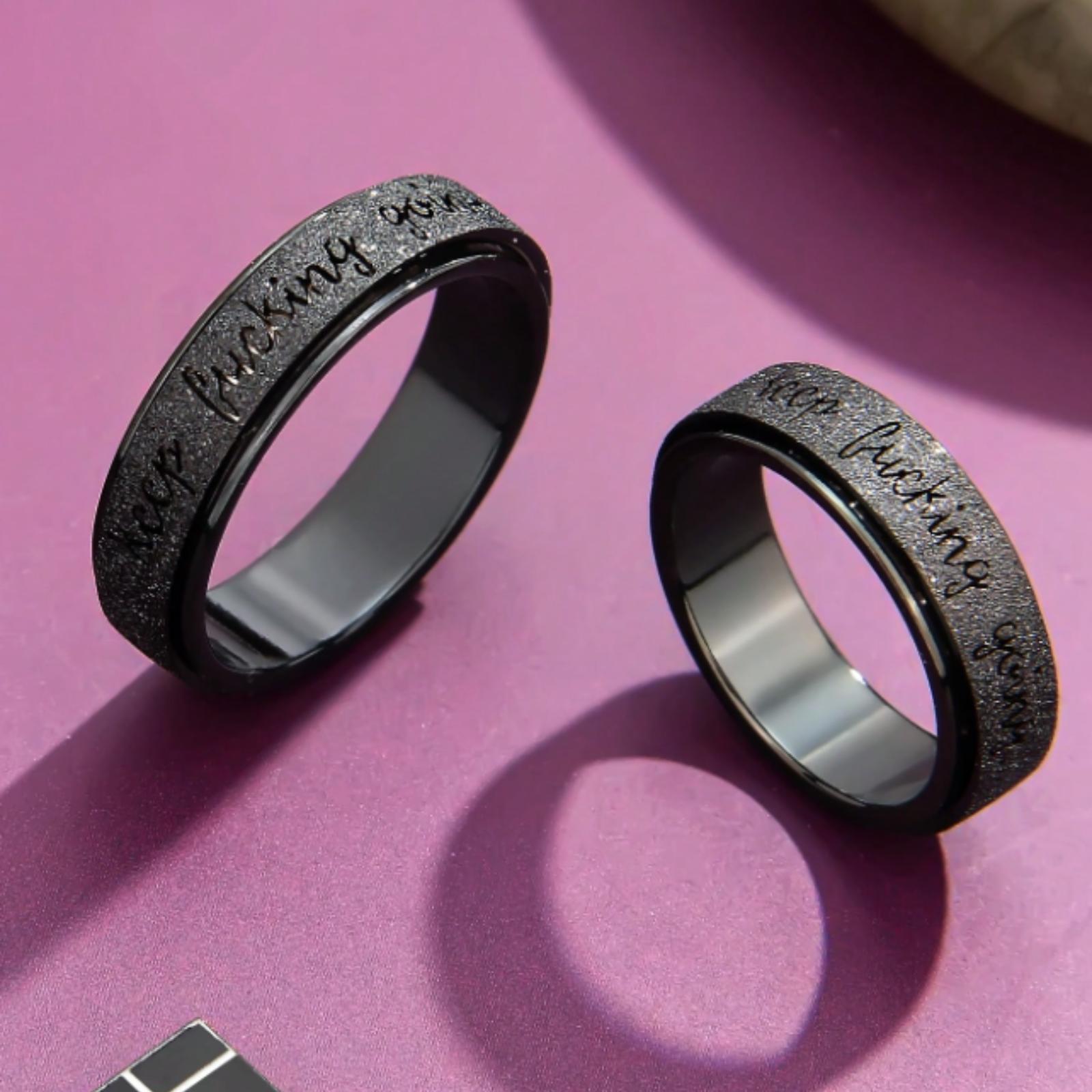 Anti-Anxiety Rotating Ring "Keep Going"  Stylish Daily Jewelry & Valentine’s Gift Idea