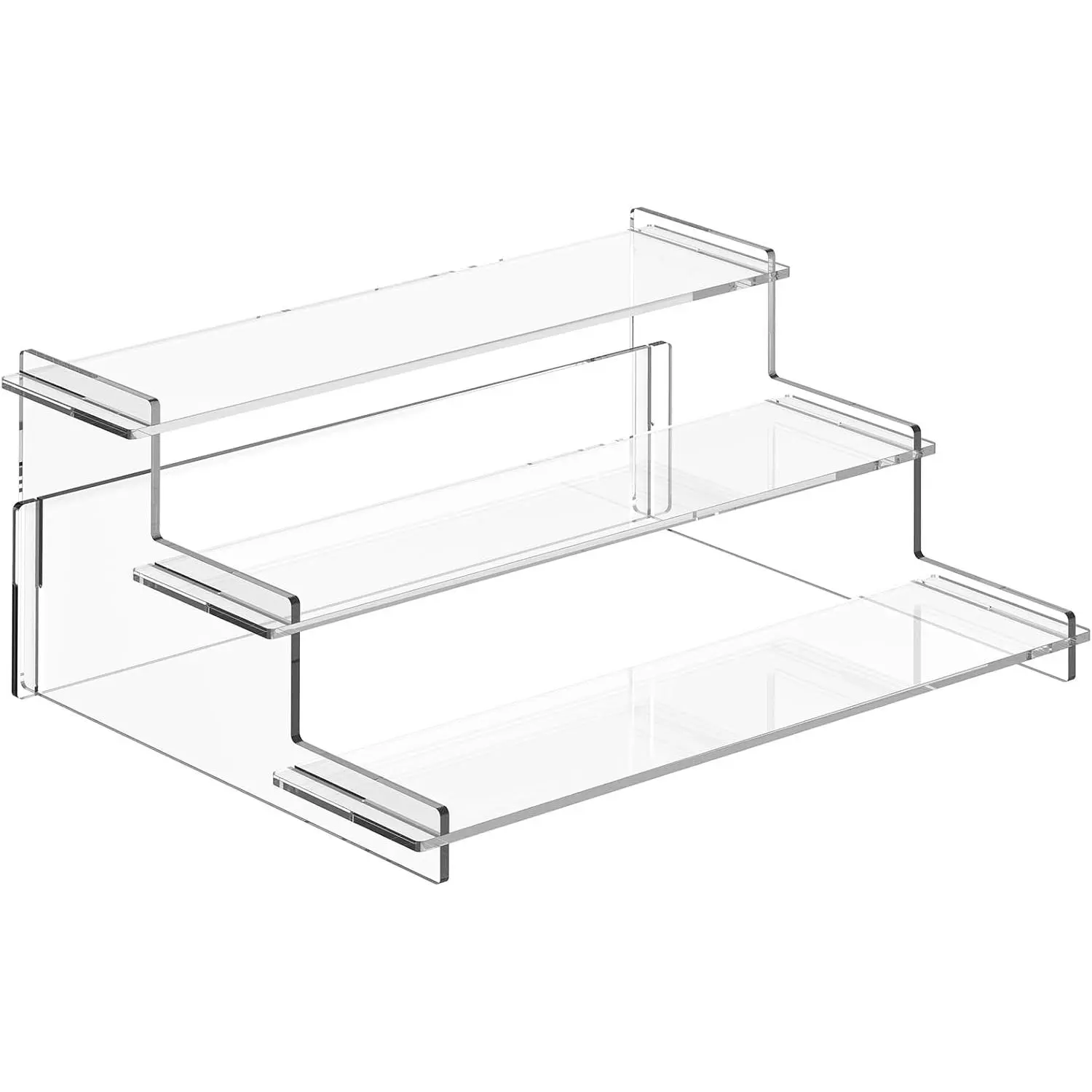 Risers Display Stand, 3 Tier Cupcake Holder, Perfume Organizer | Clear Display Shelf for Figures and Collection, Dessert Shelves for Party, Display Risers for Decoration and Organizer