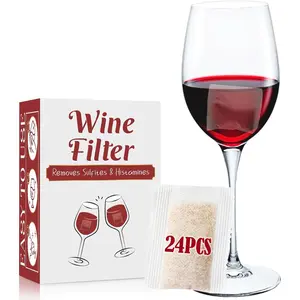 Filter 24 Packs, Stops Red  Headaches Nausea,  Allergy Sensitivity Prevention. Reducing The Excess Levels of Tannin Acid and Other Proteins