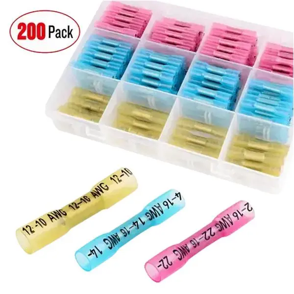 Nilight 200Pcs Heat Shrink Wire Connectors, Waterproof Universal Connectors for Home Improvement Electrical Equipment & Supplies, Waterproof Connector, Universal Connector