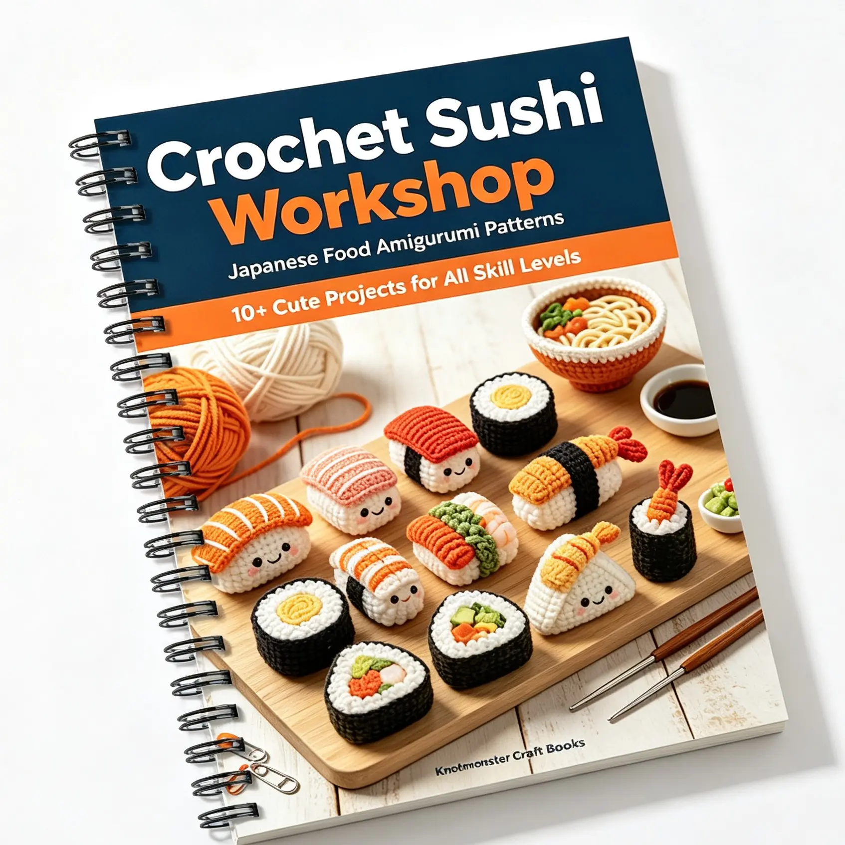 Japanese Food Crochet Doll Tutorial Book, Cute Sushi and Ramen Patterns, Step-By-Step Guide for Beginners and Advanced Crafters
