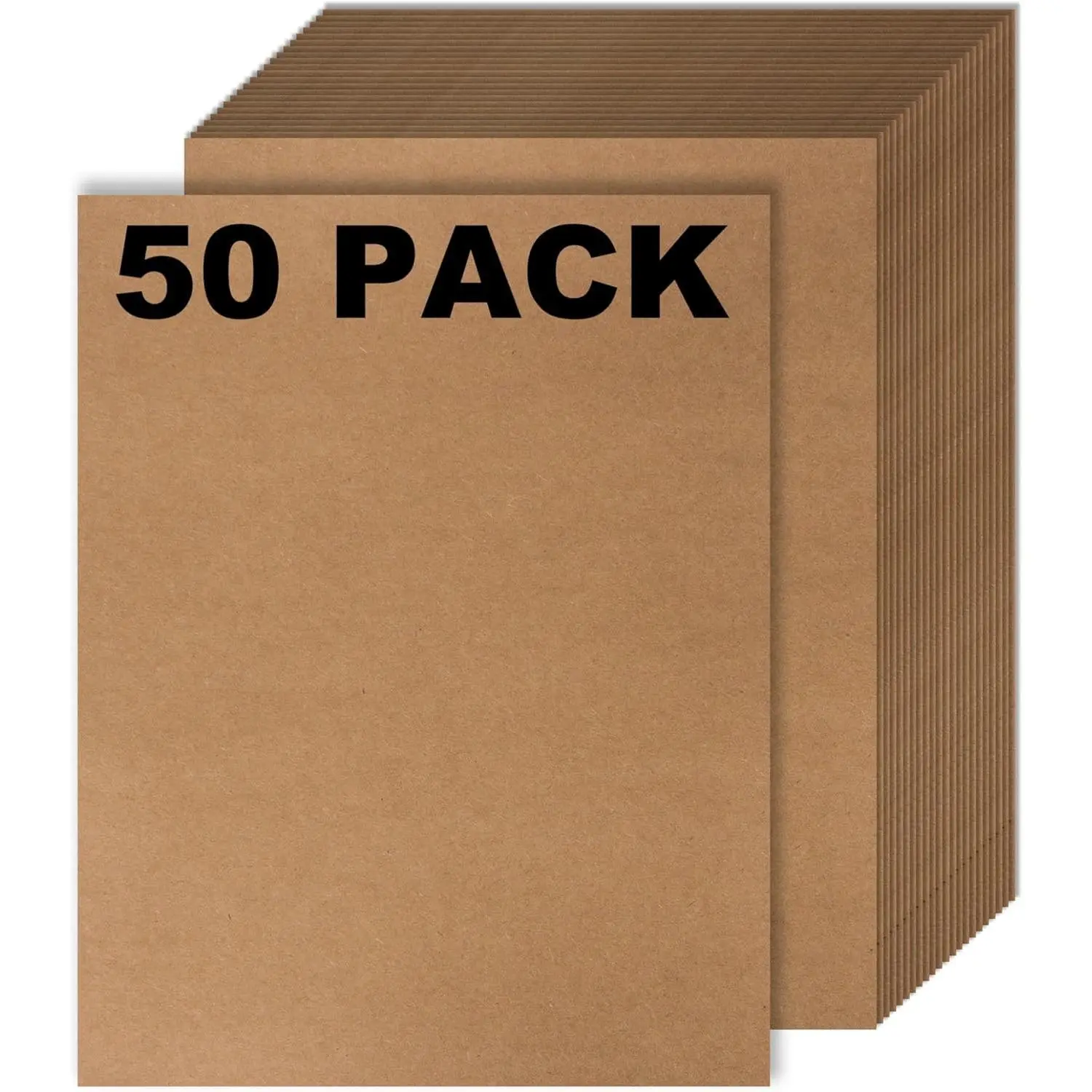 50 Pack Kraft Paper - Brown Stationery Paper- Brown Craft Paper for Arts and Craft, Drawing, D.I.Y. Projects - Letter Size Kraft Paper - Laser & Inkjet Printer Compatible - 8.5 x 11 Inches