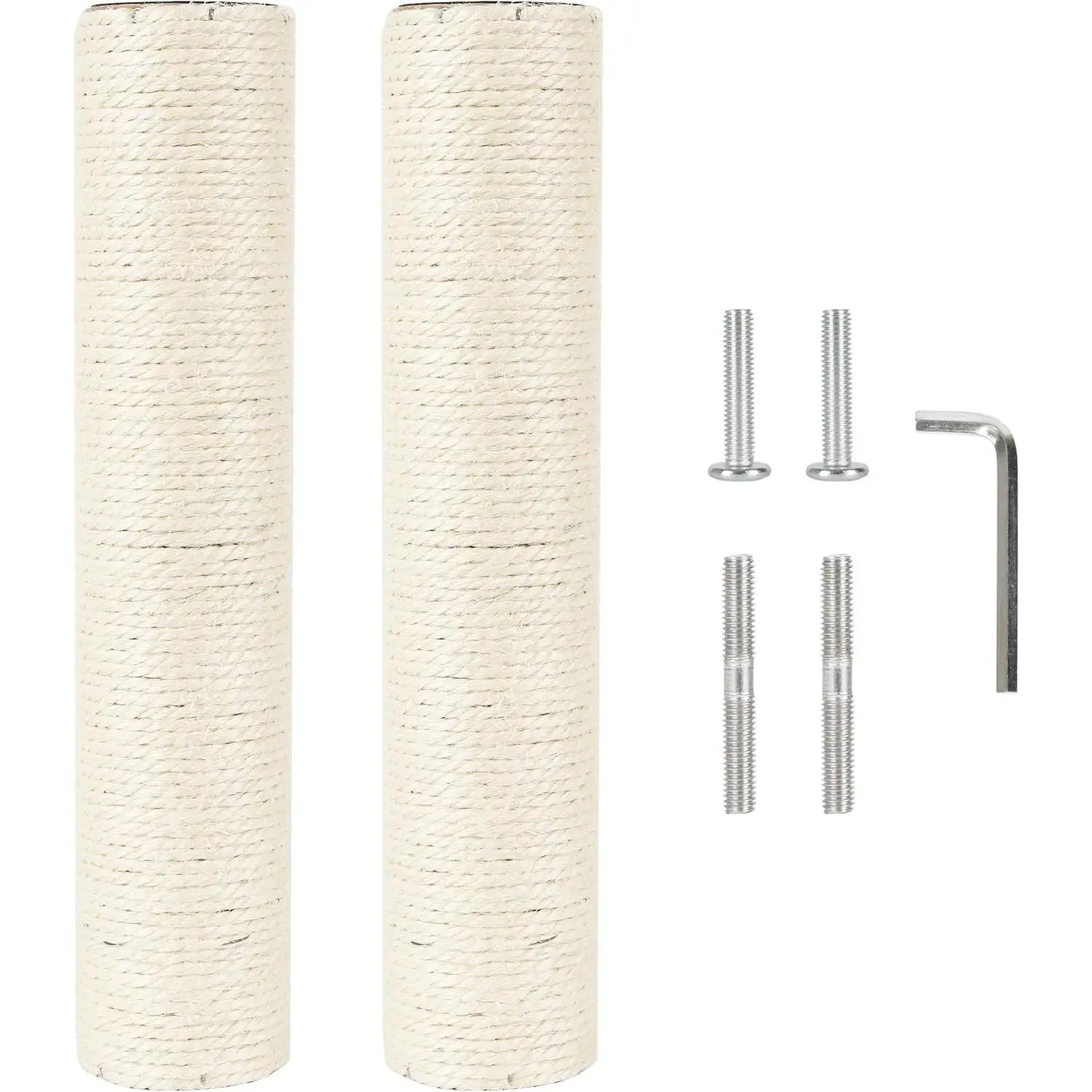 2.9in 7.4cm Diameter Cat Tree Replacement Post Sisal Scratching Pole Parts (M8, 35cm/13.8in)