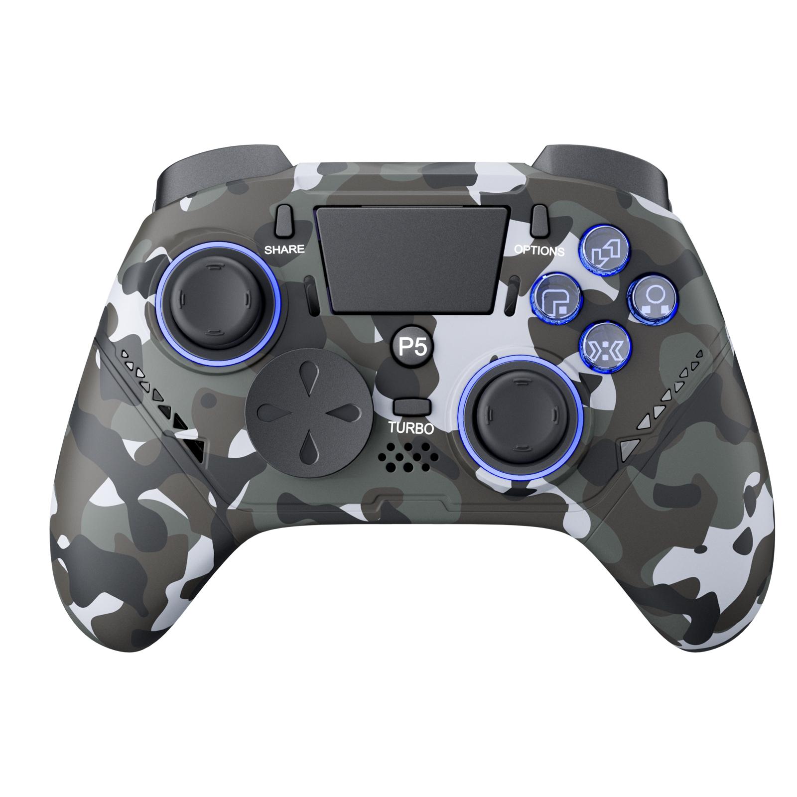 Gaminja P516 Wired Esports Controller for P5/P4/PC, Wide Compatibility Just Plug&Play, Double Motor Vibration Intelligent Simulation Game Trueinternal Feedback, Wired Gaming Controller, Game Console Accessories