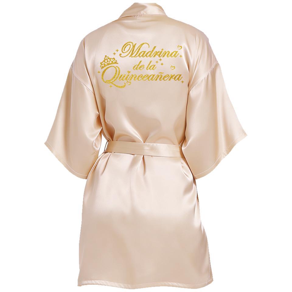 Mis Quince Años Quinceañera Robe Birthday Party Bathrobe Elegant Girls Celebration Gown for 15th Anniversary Ceremony