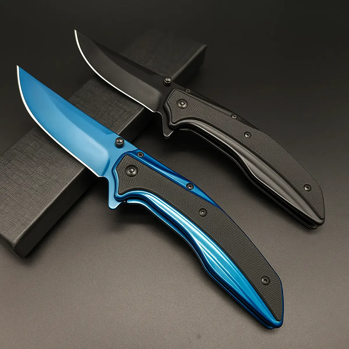 Compact Folding Pocket Knife for Men & Women, 3in 8Cr13MoV Blade with Black PVD Coating, Anti-Slip G10 Handle, Secure Lock Mechanism, EDC Tool for Camping, Outdoor Enthusiast Gift for Father's Day & Christmas