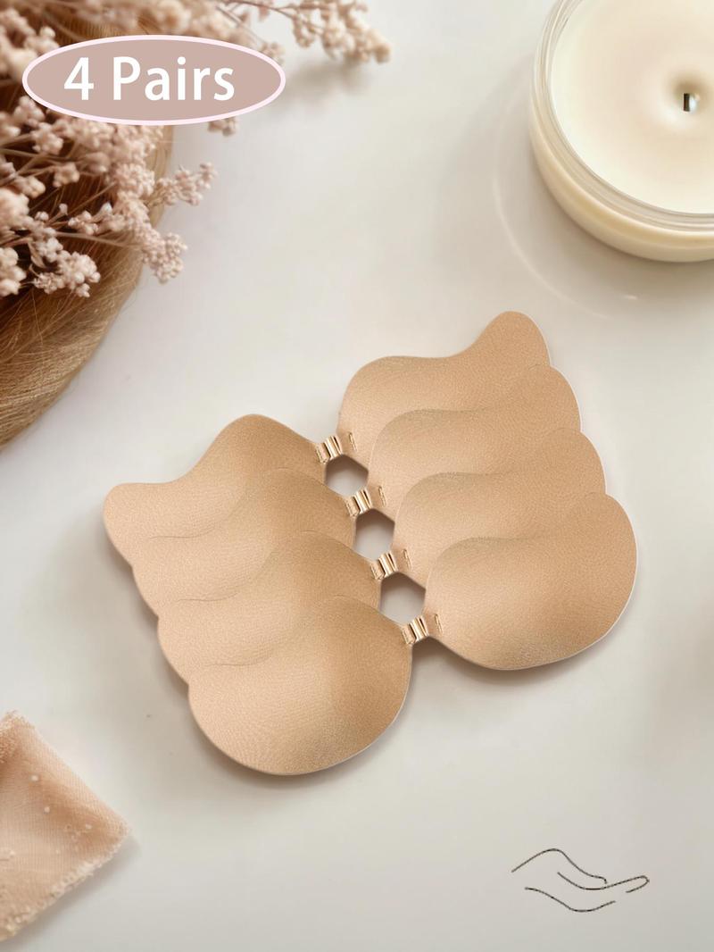 Women's Solid Color Invisible Lifting Bra Patches, Self Adhesive Nipple Covers, Comfort Invisible Strapless Push Up Nipple Pasty