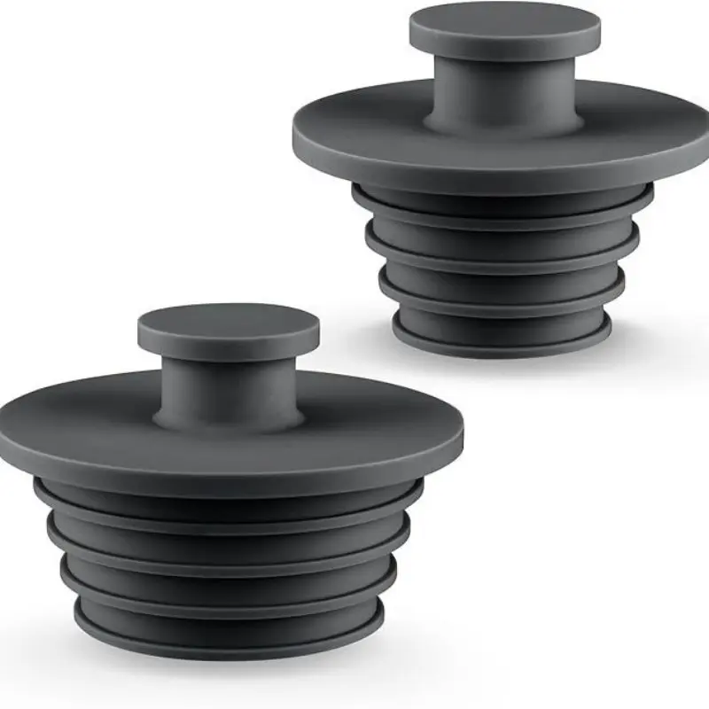 2 Pcs Silicone Bathtub Stoppers – Leakproof drain plugs with ergonomic handles for sinks, showers and bathtubs. Durable easy-install bathroom drain seals, tool-free reusable accessories for preventing water leakage.