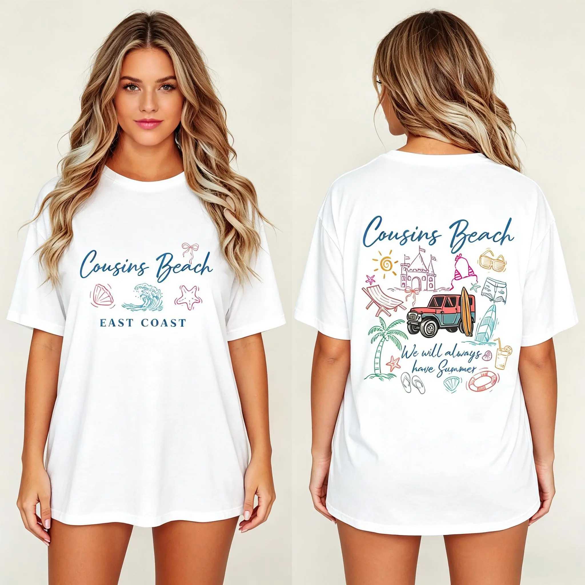 English: Retro Double Sided Print The Summer I Turned Pretty Tshirt, Cousins Beach Team Conrad Jeremiah Unisex Short Sleeve Casual Halloween Top, Clothes, Fitted, Thanksgiving, Easter, Valentines Day, All Seasons, Basic, Shortsleeve, Style, Drop Shoulder