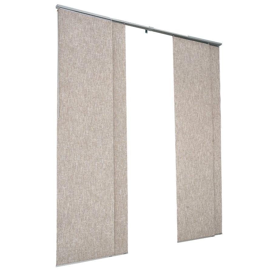 VEVOR Panel Track Blinds, Extendable Track from 45.8 in to 86 in W, Trimmable Panel Curtains Up to 96 in H, Vertical Blackout Panel Blinds for Sliding Doors, Patio Doors, Room Divider, Windows, Brown