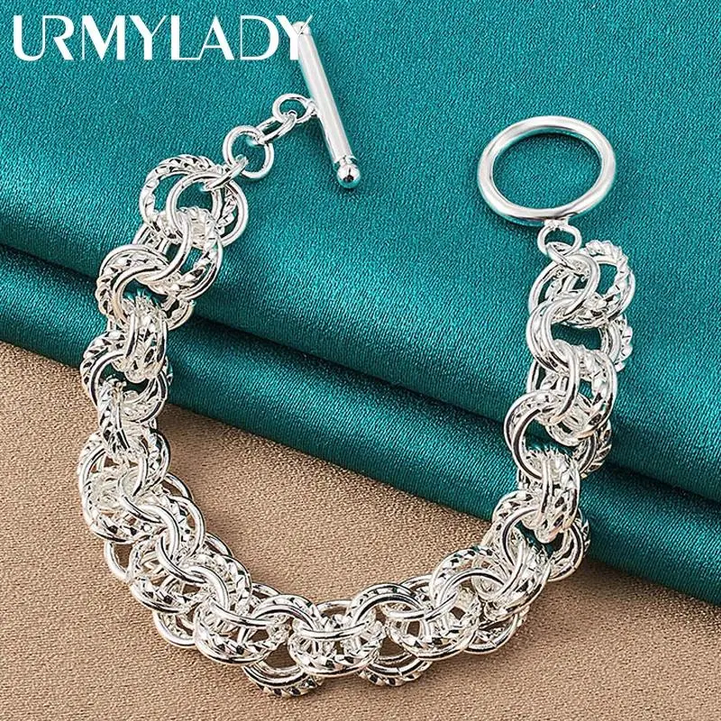 High quality 925 Sterling Silver Jewelry pretty nice fashion popular Bracelets wedding party circle factory price