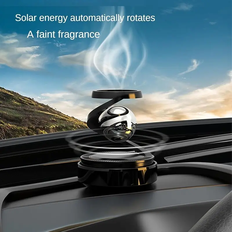 Cool Space-Themed Car Dashboard Solar Diffuser, with Scented Pads, 360° Rotating Floating Ball, No Charging Needed, Home & Car Use