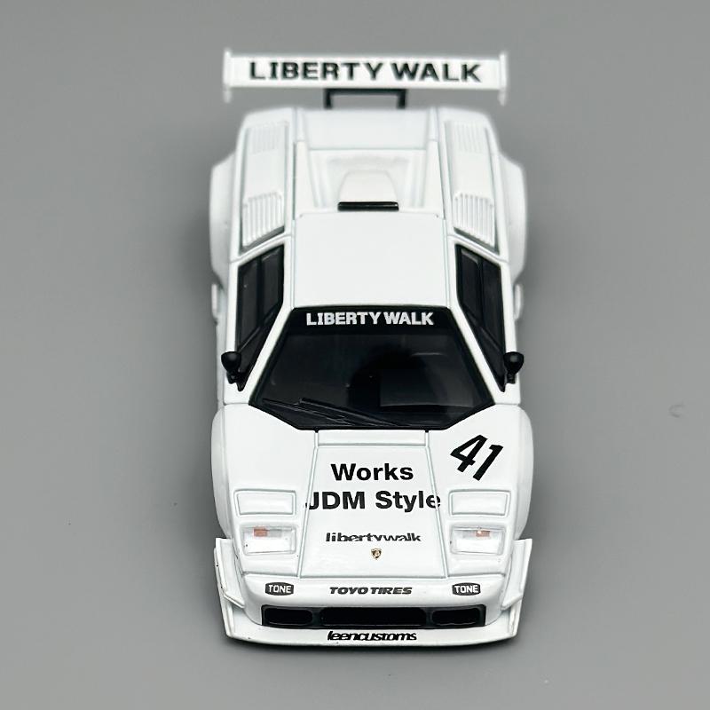 MINIGT 1:64 Lamborghini Countach LBWK White 2024 alloy car Model 966