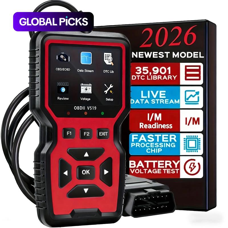 Professional OBD2 Scanner, Automotive Scan Tool, Real-time Data Car Engine Diagnostic Code Reader Tool, Car Engine Checker Tools